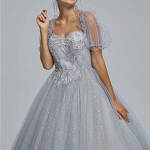 Elegant Gray Prom Dress